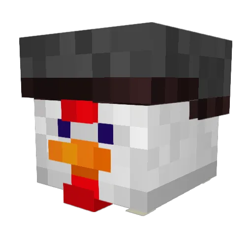 pouletpashallal Minecraft avatar head, 3D render