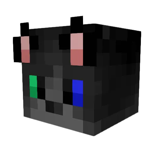 pouncellor Minecraft avatar head, 3D render