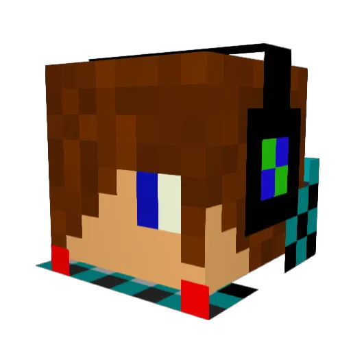pounou123 Minecraft avatar head, 3D render