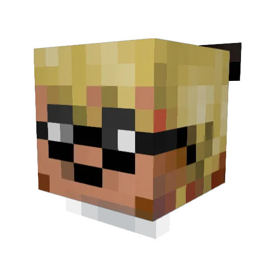 pouralaura Minecraft avatar head, 3D render