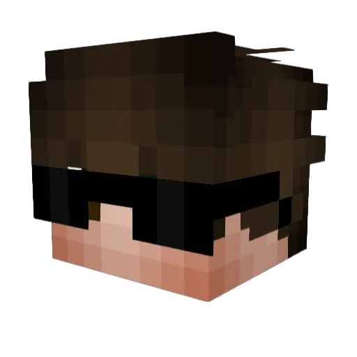 pourplewall Minecraft avatar head, 3D render