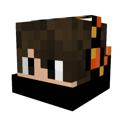 pouti11 Minecraft avatar head, 3D render