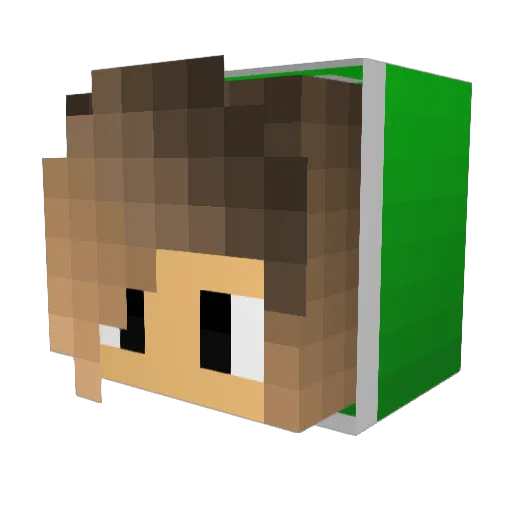 poutpout3300 Minecraft avatar head, 3D render
