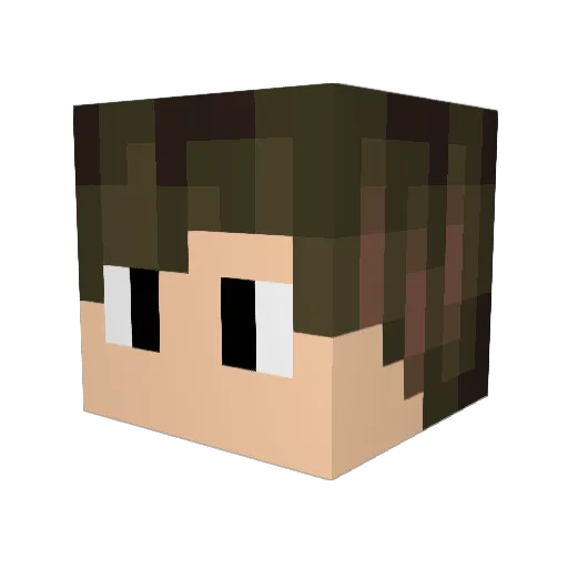 povarezka Minecraft avatar head, 3D render