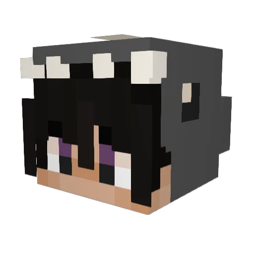 povea Minecraft avatar head, 3D render