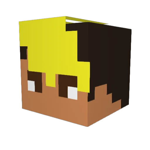 povits107 Minecraft avatar head, 3D render