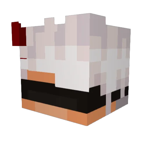 powLivy Minecraft avatar head, 3D render