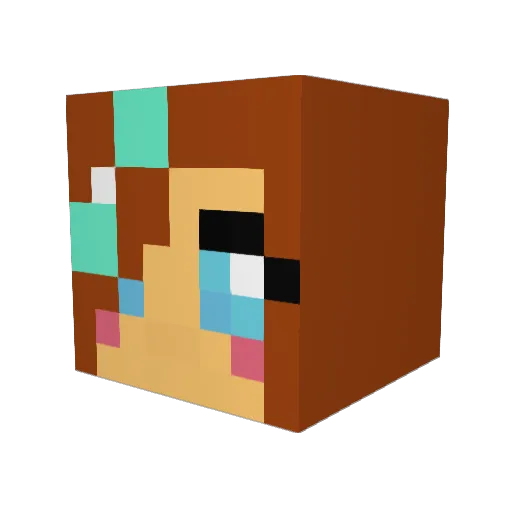 power0204 Minecraft avatar head, 3D render