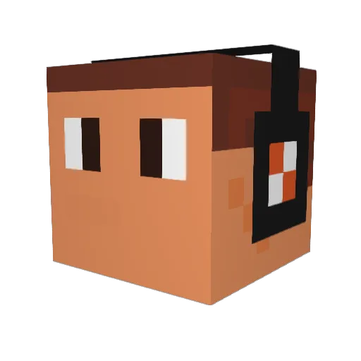 powergiac Minecraft avatar head, 3D render