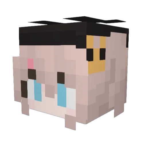 powerhama Minecraft avatar head, 3D render