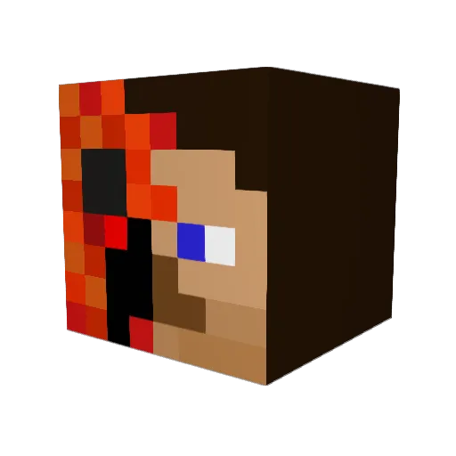 powerjac2 Minecraft avatar head, 3D render