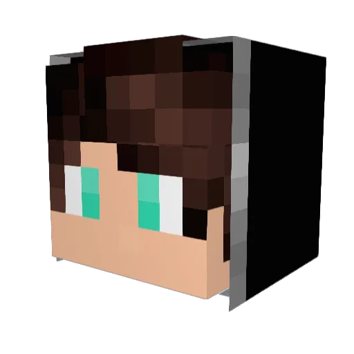 powerjoggeli Minecraft avatar head, 3D render