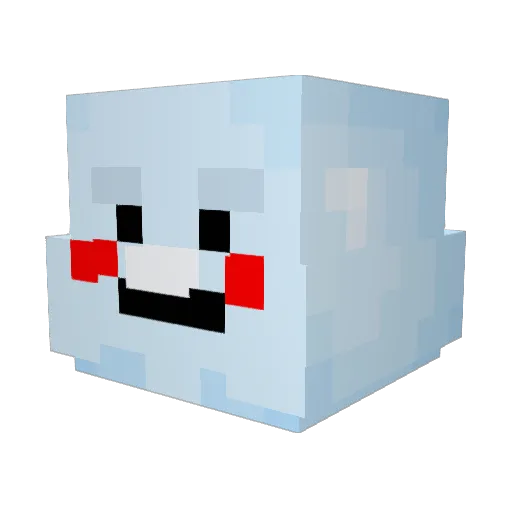 powerlmao Minecraft avatar head, 3D render