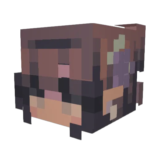 powermaedel Minecraft avatar head, 3D render