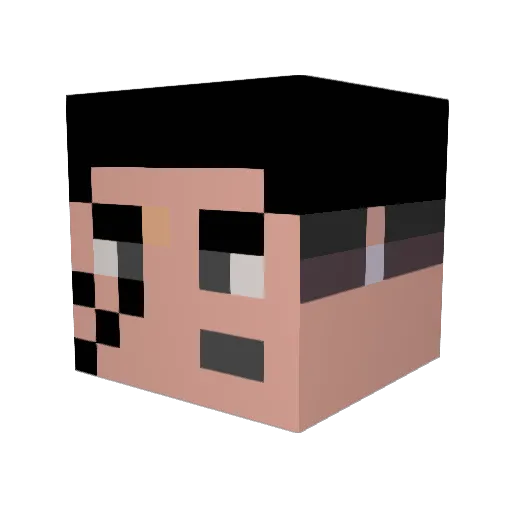 powermastergytt Minecraft avatar head, 3D render