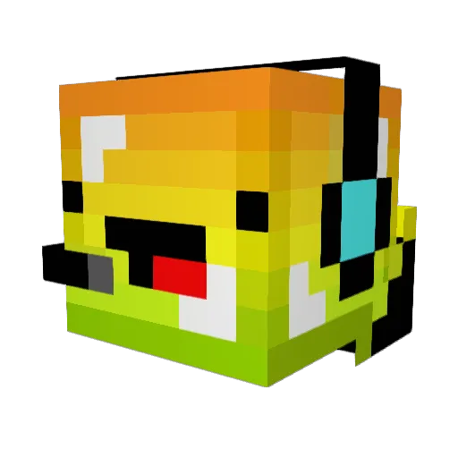 powermatts Minecraft avatar head, 3D render