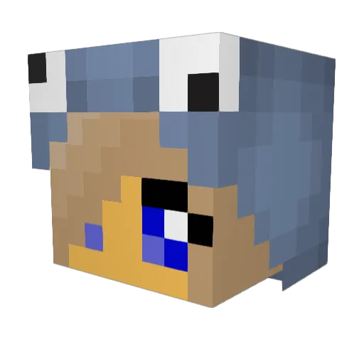 powerofthepandas Minecraft avatar head, 3D render