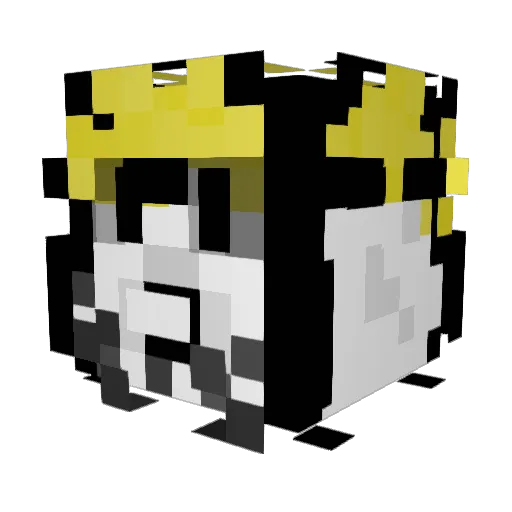 powerpc_inside Minecraft avatar head, 3D render