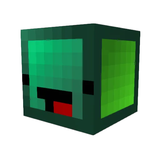 powerrranger Minecraft avatar head, 3D render