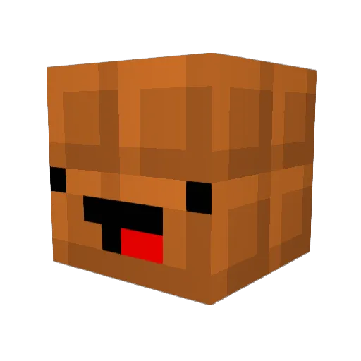 powershack Minecraft avatar head, 3D render