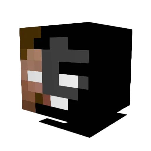 poweruplapis Minecraft avatar head, 3D render