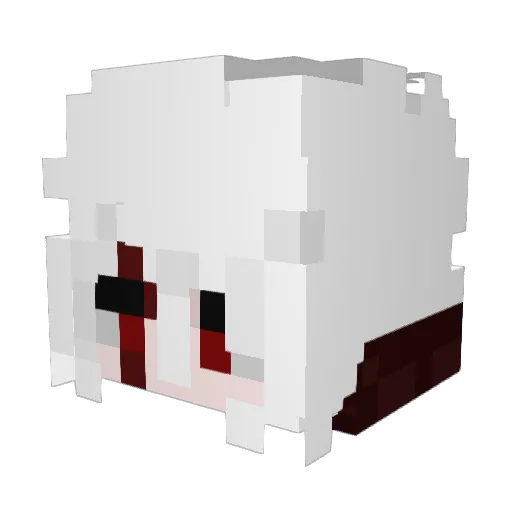 powfu_09 Minecraft avatar head, 3D render