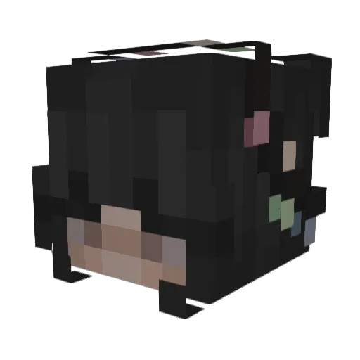 poxl Minecraft avatar head, 3D render