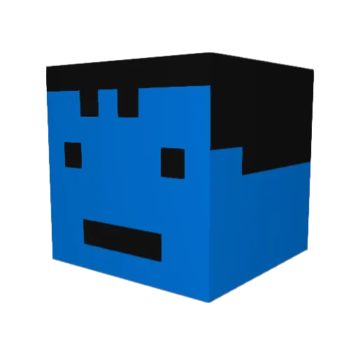 poy1 Minecraft avatar head, 3D render