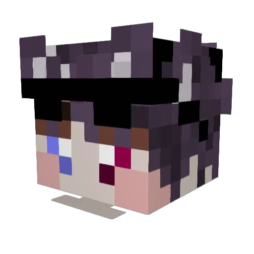 poyari Minecraft avatar head, 3D render