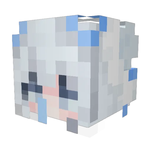 poybom Minecraft avatar head, 3D render