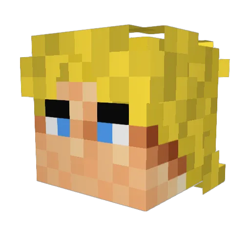 poyo1125 Minecraft avatar head, 3D render
