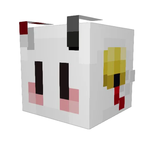 poyoooooooooo Minecraft avatar head, 3D render