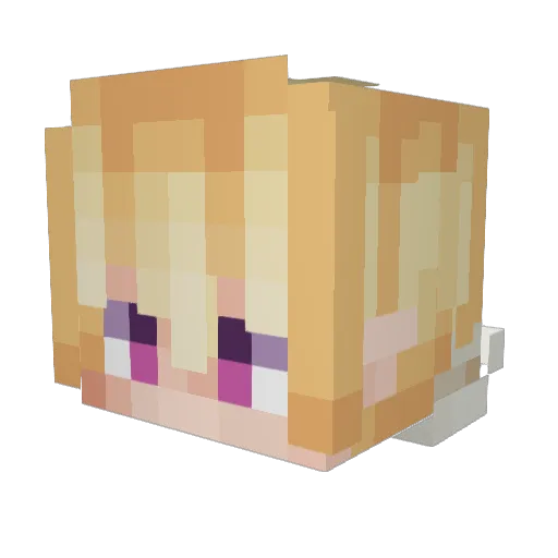 pozdravih Minecraft avatar head, 3D render