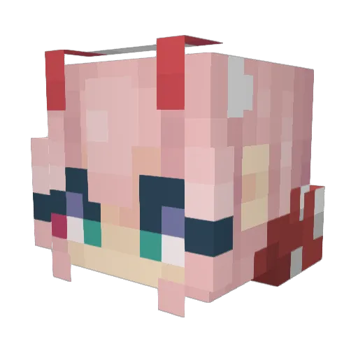 pozus Minecraft avatar head, 3D render