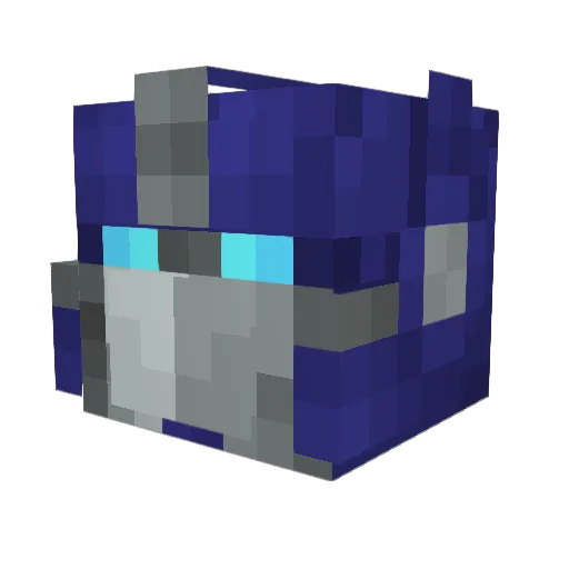 pozzzzzz Minecraft avatar head, 3D render