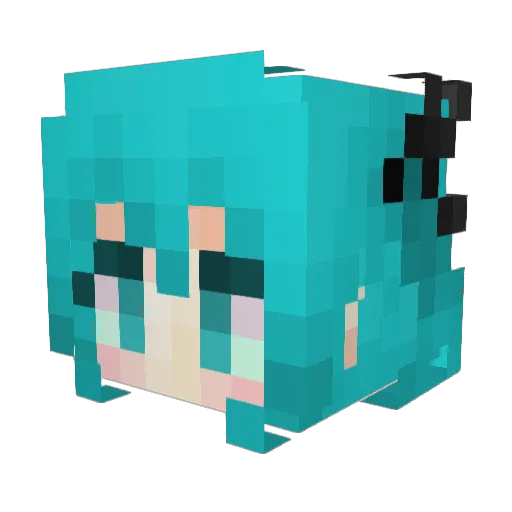 pp666 Minecraft avatar head, 3D render