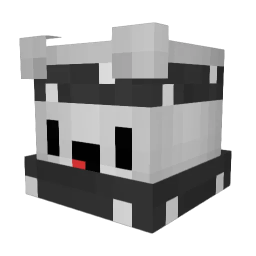 pp_PinkMustache Minecraft avatar head, 3D render
