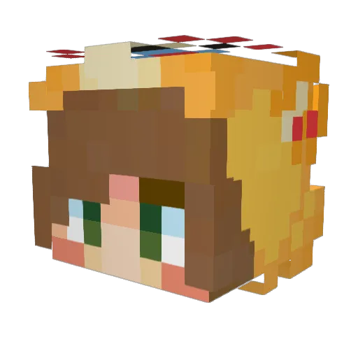 ppandas Minecraft avatar head, 3D render