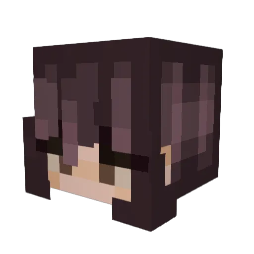 ppapriika Minecraft avatar head, 3D render