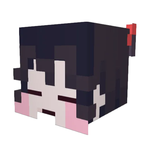 ppassionfruit Minecraft avatar head, 3D render
