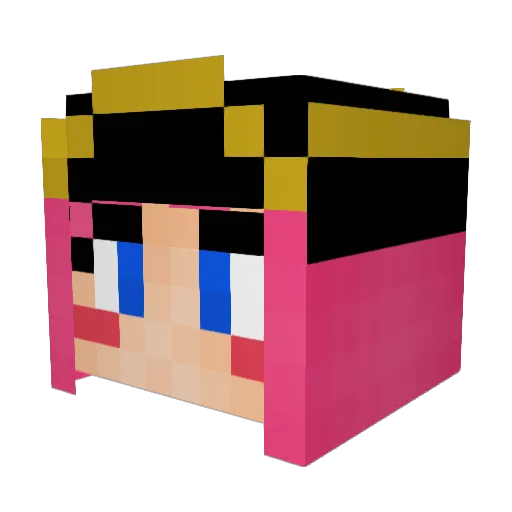 ppeach07 Minecraft avatar head, 3D render