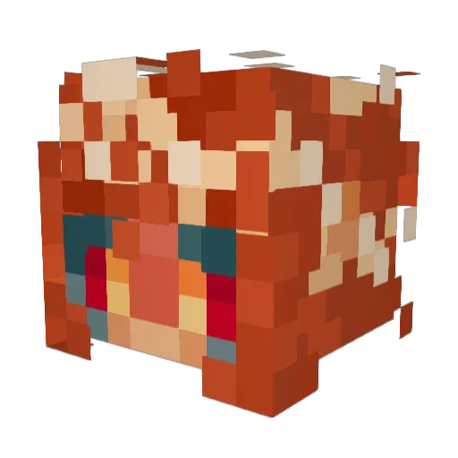 ppeachaboo Minecraft avatar head, 3D render