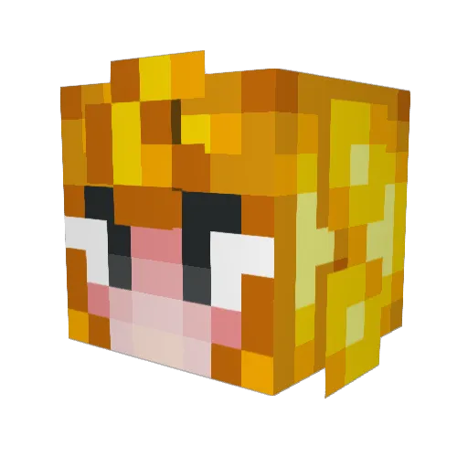 pperrox Minecraft avatar head, 3D render