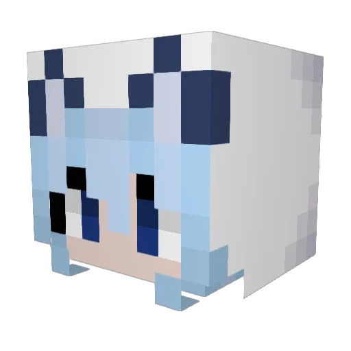 ppfppf Minecraft avatar head, 3D render