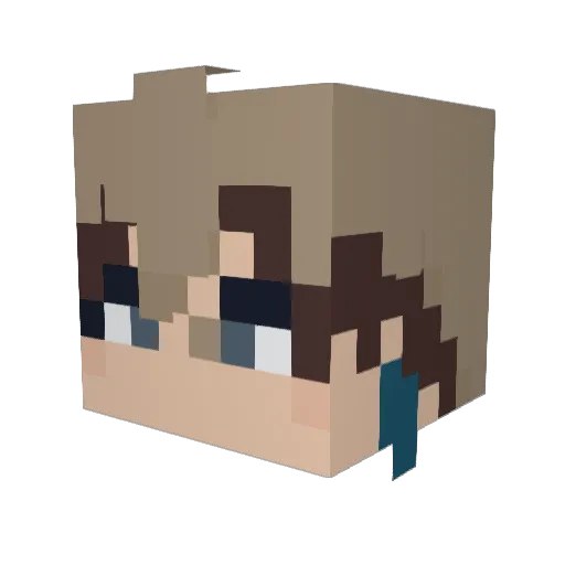 pphobosd Minecraft avatar head, 3D render