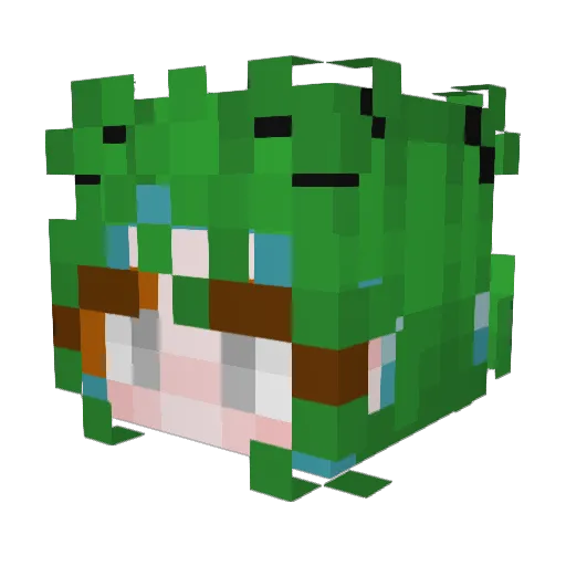ppiod Minecraft avatar head, 3D render