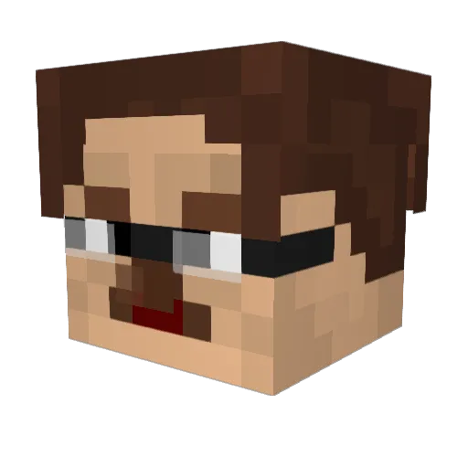 ppjoner Minecraft avatar head, 3D render