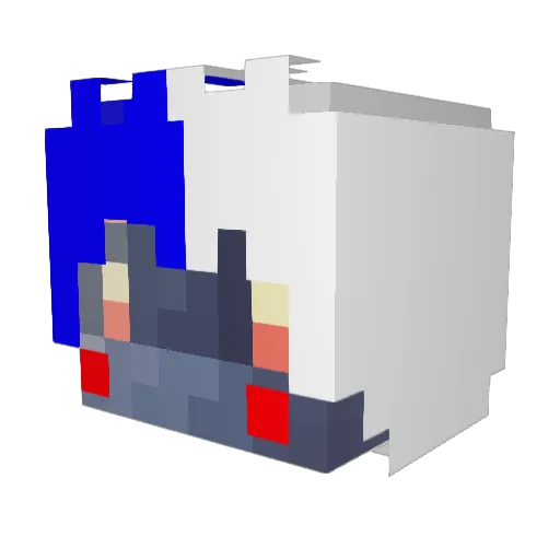ppnuv Minecraft avatar head, 3D render