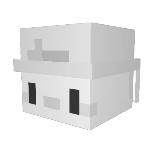 ppongye Minecraft avatar head, 3D render