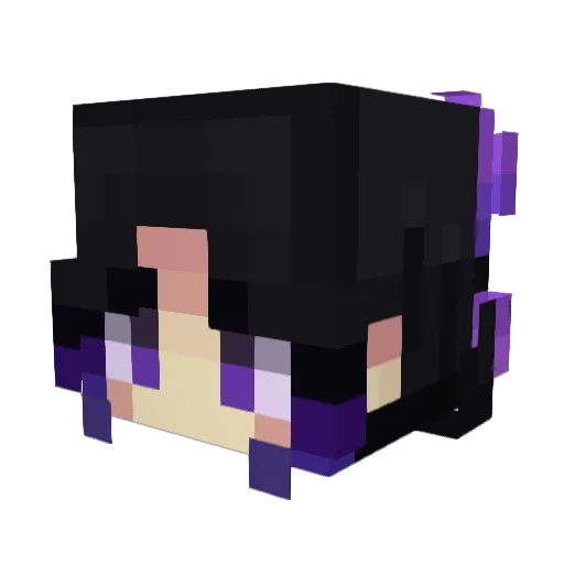 ppoww Minecraft avatar head, 3D render